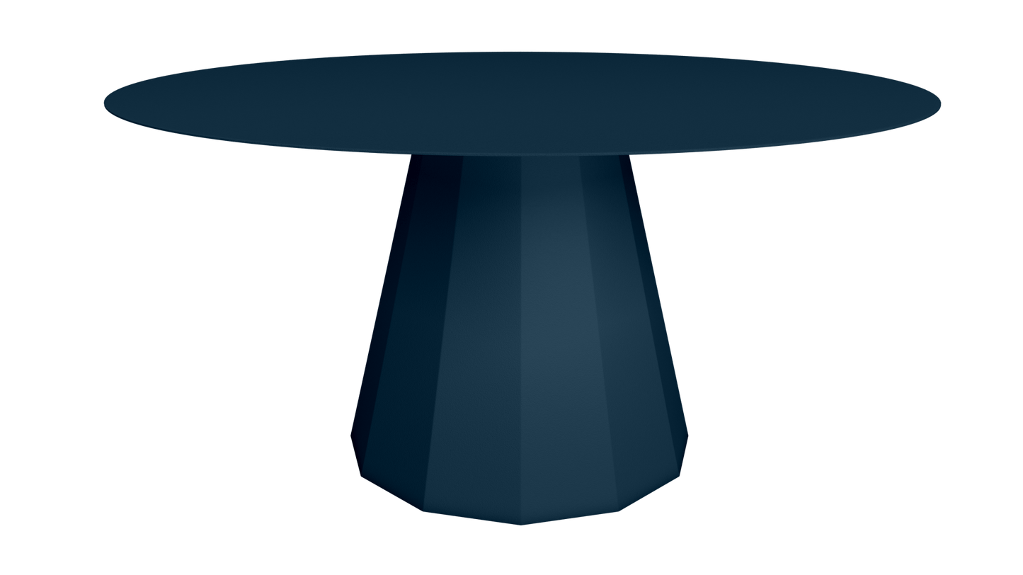 Table ronde en aluminium Ø150m Ankara - MATIERE GRISE - La Maison MilanaiseTABLERONDEANKARAMETALDenim 007