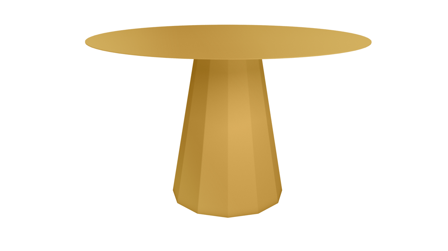 Table ronde en aluminium Ø80cm ou Ø120cm Ankara - MATIERE GRISE - La Maison MilanaiseTABLERONDEANKARAMETALLaiton 230Ø120cm