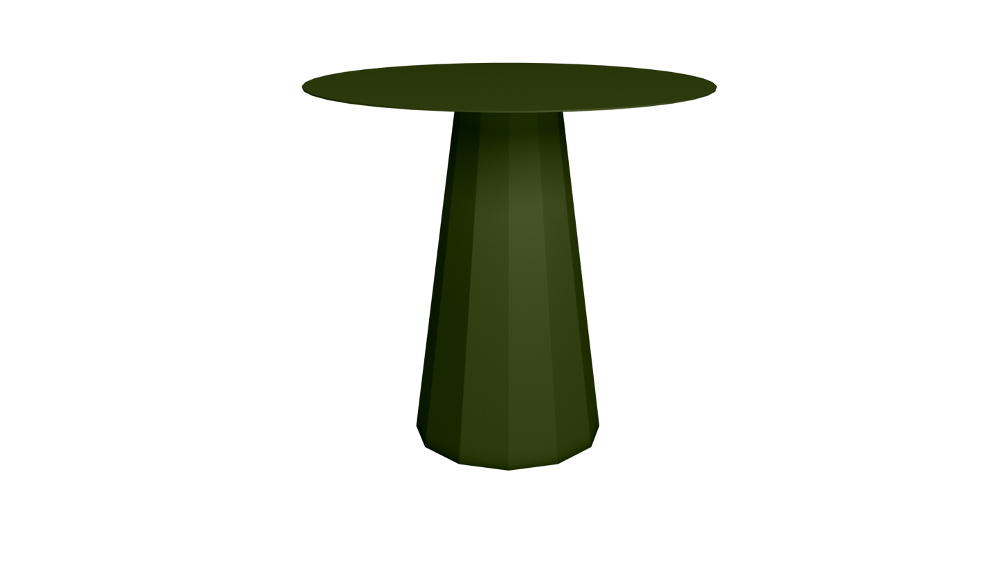 Table ronde en aluminium Ø80cm ou Ø120cm Ankara - MATIERE GRISE - La Maison MilanaiseTABLERONDEANKARAMETALKaki 122Ø80cm
