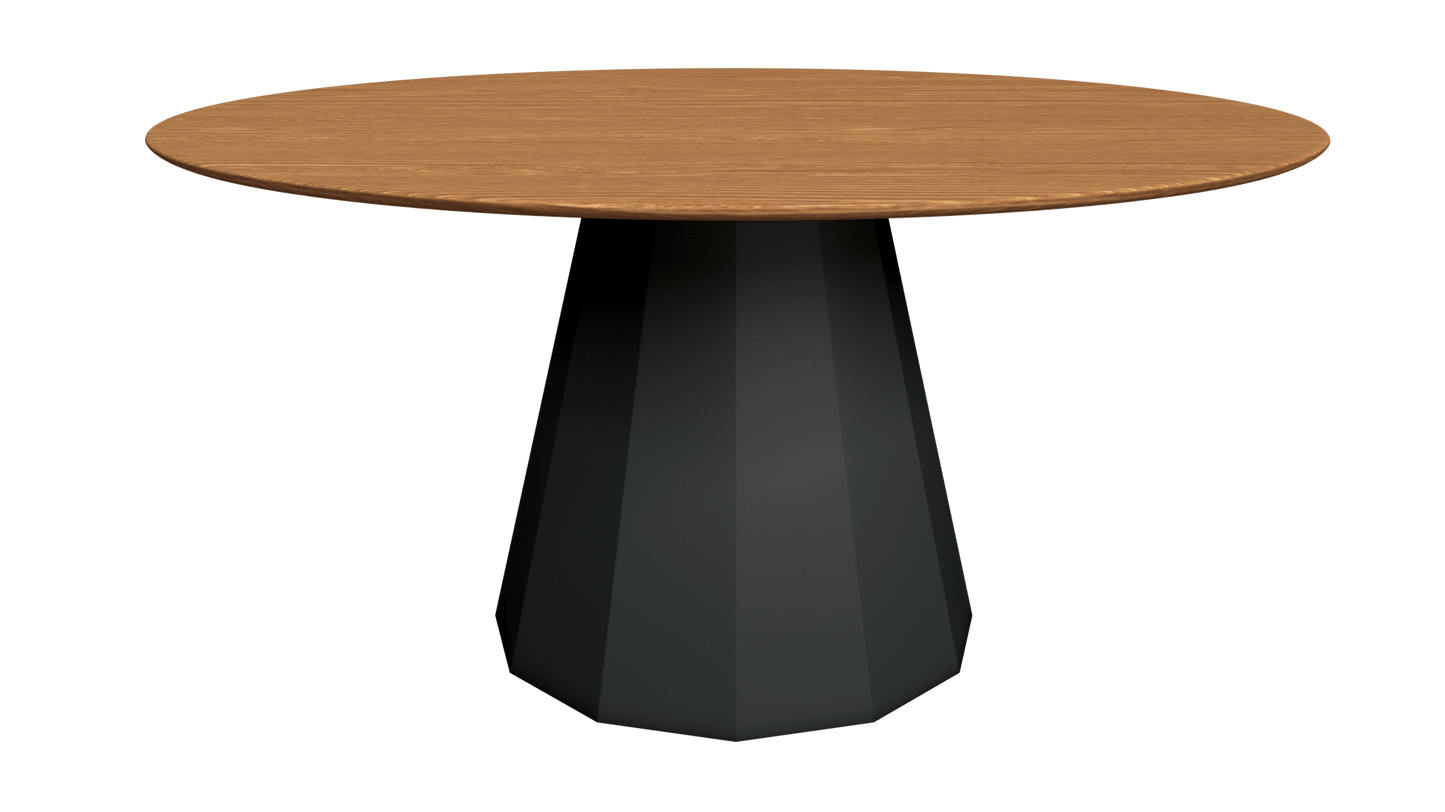 Table ronde en bois avec pied conique en métal Ø150cm Ankara - MATIÈRE GRISE - La Maison MilanaiseTABLERONDEANKARA150METALBOISAnthracite 222