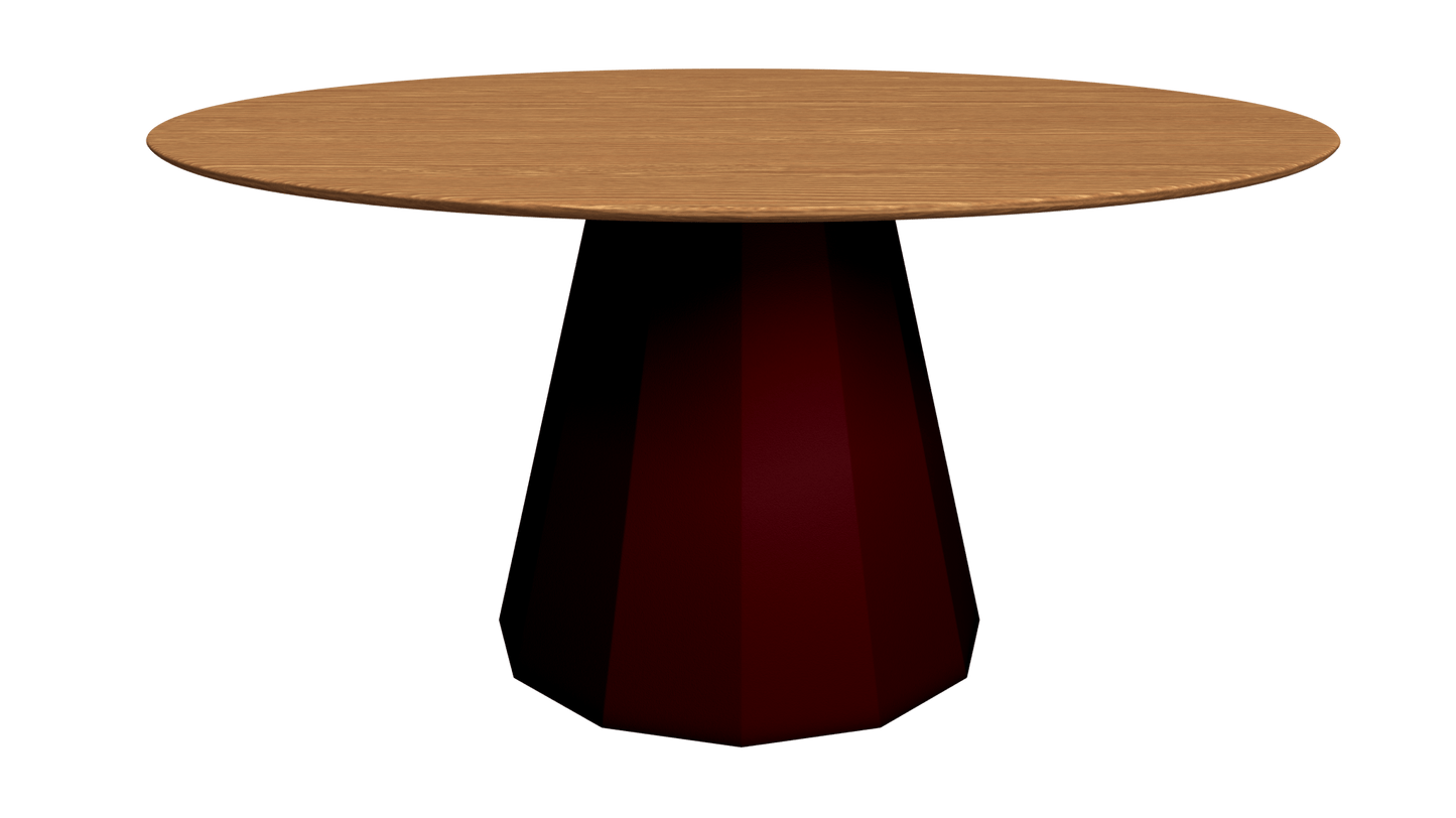 Table ronde en bois avec pied conique en métal Ø150cm Ankara - MATIÈRE GRISE - La Maison MilanaiseTABLERONDEANKARA150METALBOISBourgogne 153