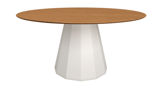 Table ronde en bois avec pied conique en métal Ø150cm Ankara - MATIÈRE GRISE - La Maison MilanaiseTABLERONDEANKARA150METALBOISEggshell 161