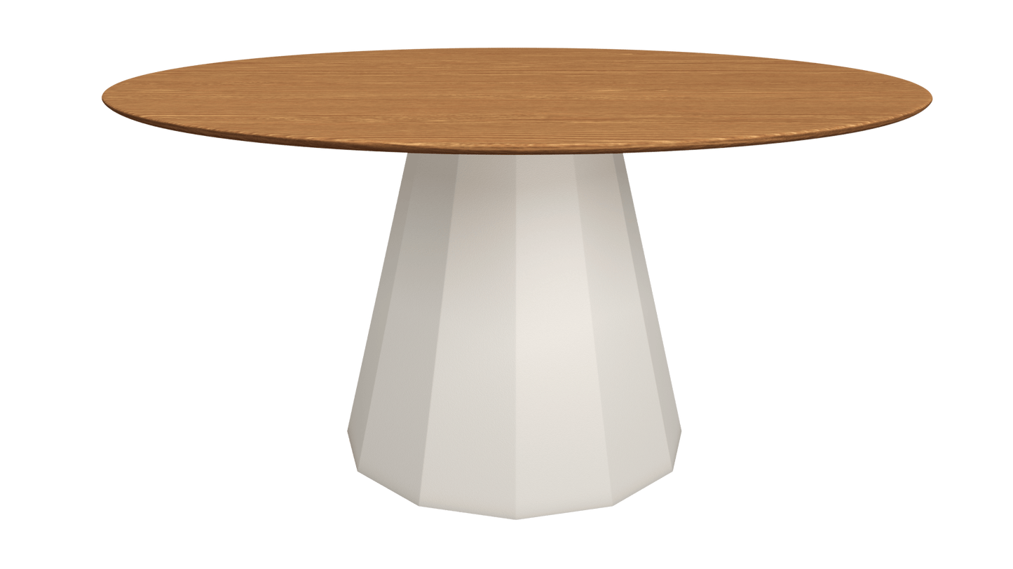 Table ronde en bois avec pied conique en métal Ø150cm Ankara - MATIÈRE GRISE - La Maison MilanaiseTABLERONDEANKARA150METALBOISCraie 023