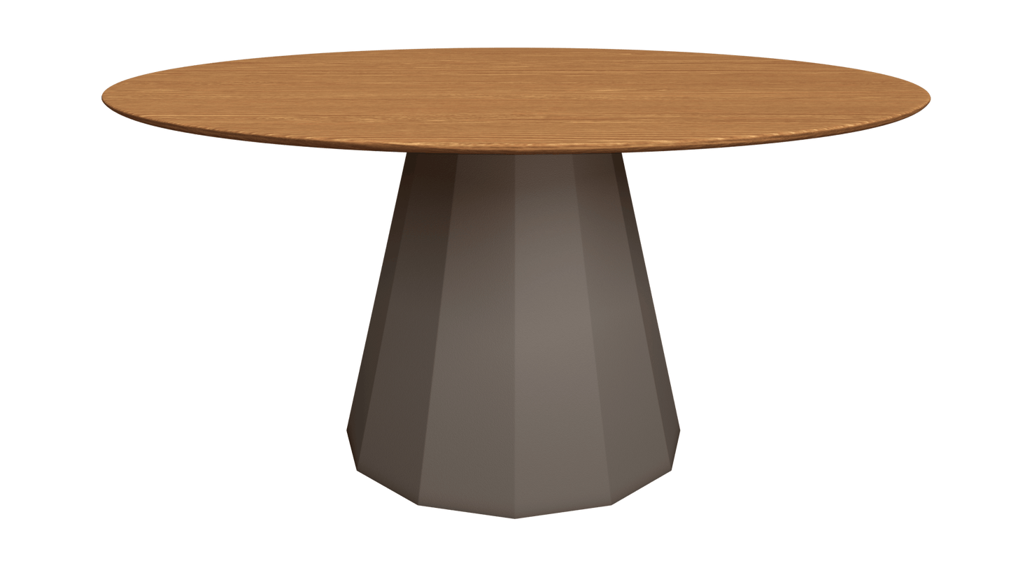 Table ronde en bois avec pied conique en métal Ø150cm Ankara - MATIÈRE GRISE - La Maison MilanaiseTABLERONDEANKARA150METALBOISTaupe 192