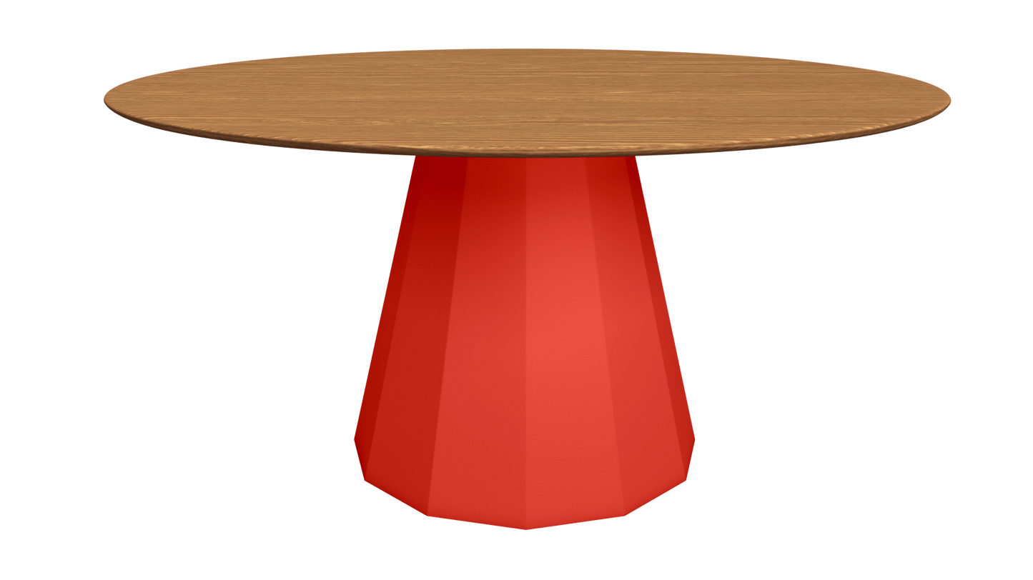 Table ronde en bois avec pied conique en métal Ø150cm Ankara - MATIÈRE GRISE - La Maison MilanaiseTABLERONDEANKARA150METALBOISPêche 143