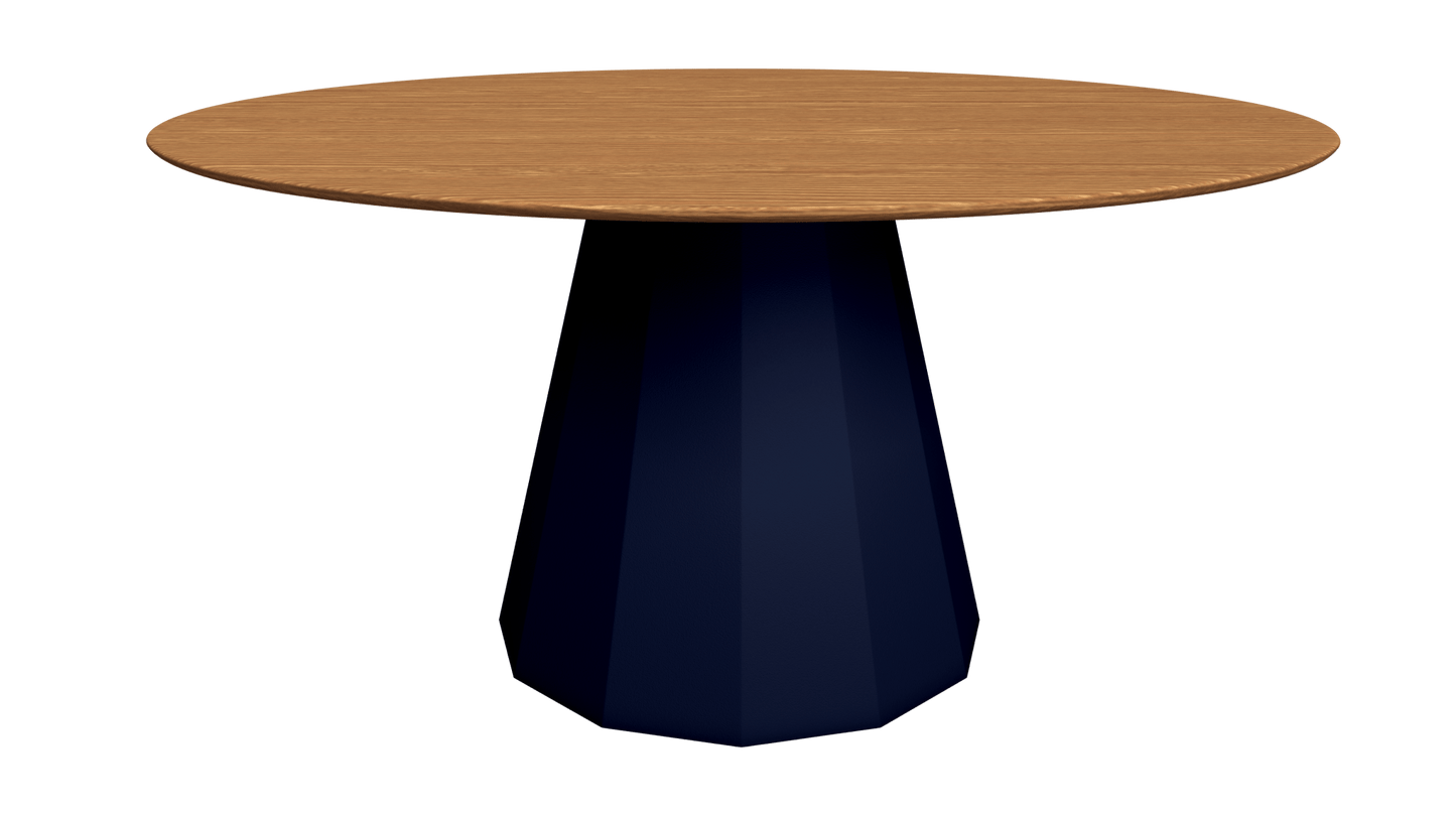 Table ronde en bois avec pied conique en métal Ø150cm Ankara - MATIÈRE GRISE - La Maison MilanaiseTABLERONDEANKARA150METALBOISNuit 114