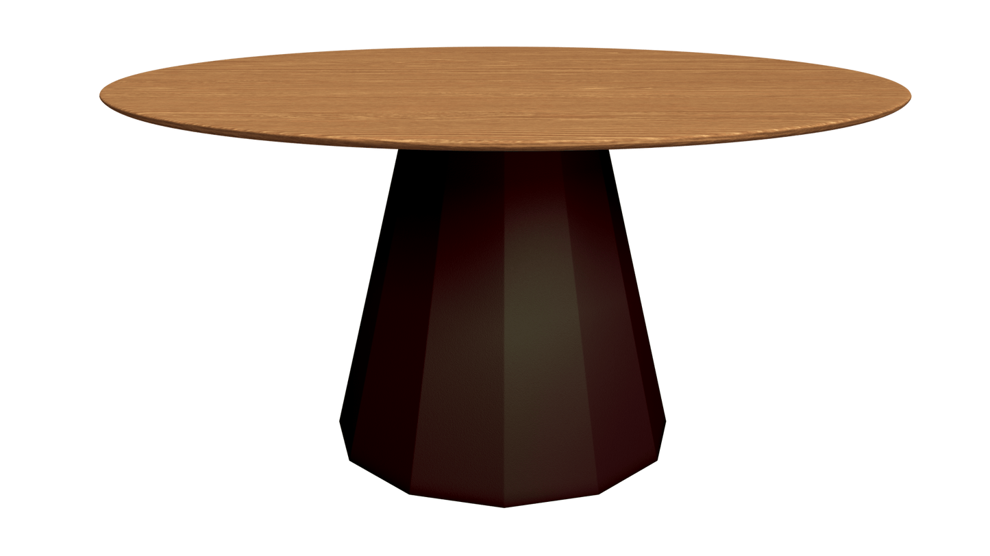 Table ronde en bois avec pied conique en métal Ø150cm Ankara - MATIÈRE GRISE - La Maison MilanaiseTABLERONDEANKARA150METALBOISPink Lady 163