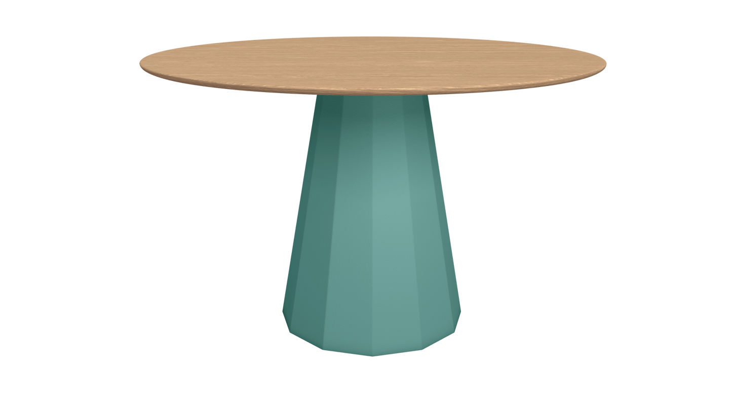 Table ronde en bois avec pied conique en métal Ø80cm ou Ø120cm Ankara - MATIÈRE GRISE - La Maison MilanaiseTABLEANKARAMETALBOISCeladon 006Ø80cm
