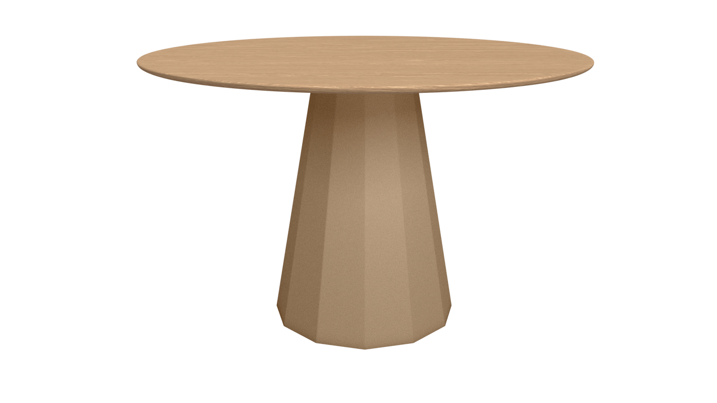Table ronde en bois avec pied conique en métal Ø80cm ou Ø120cm Ankara - MATIÈRE GRISE - La Maison MilanaiseTABLEANKARAMETALBOISSable 018Ø80cm