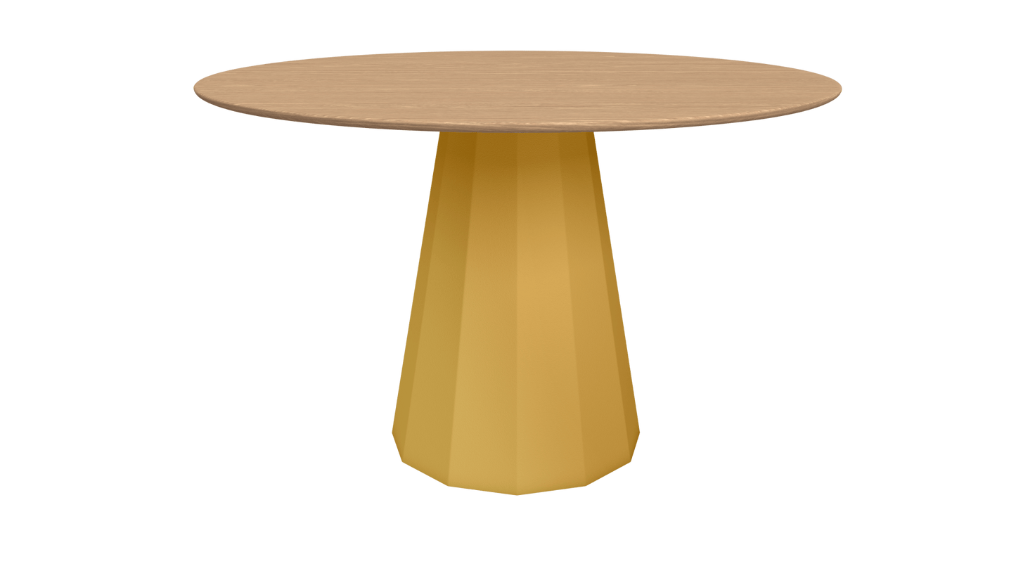 Table ronde en bois avec pied conique en métal Ø80cm ou Ø120cm Ankara - MATIÈRE GRISE - La Maison MilanaiseTABLEANKARAMETALBOISLaiton 230Ø80cm