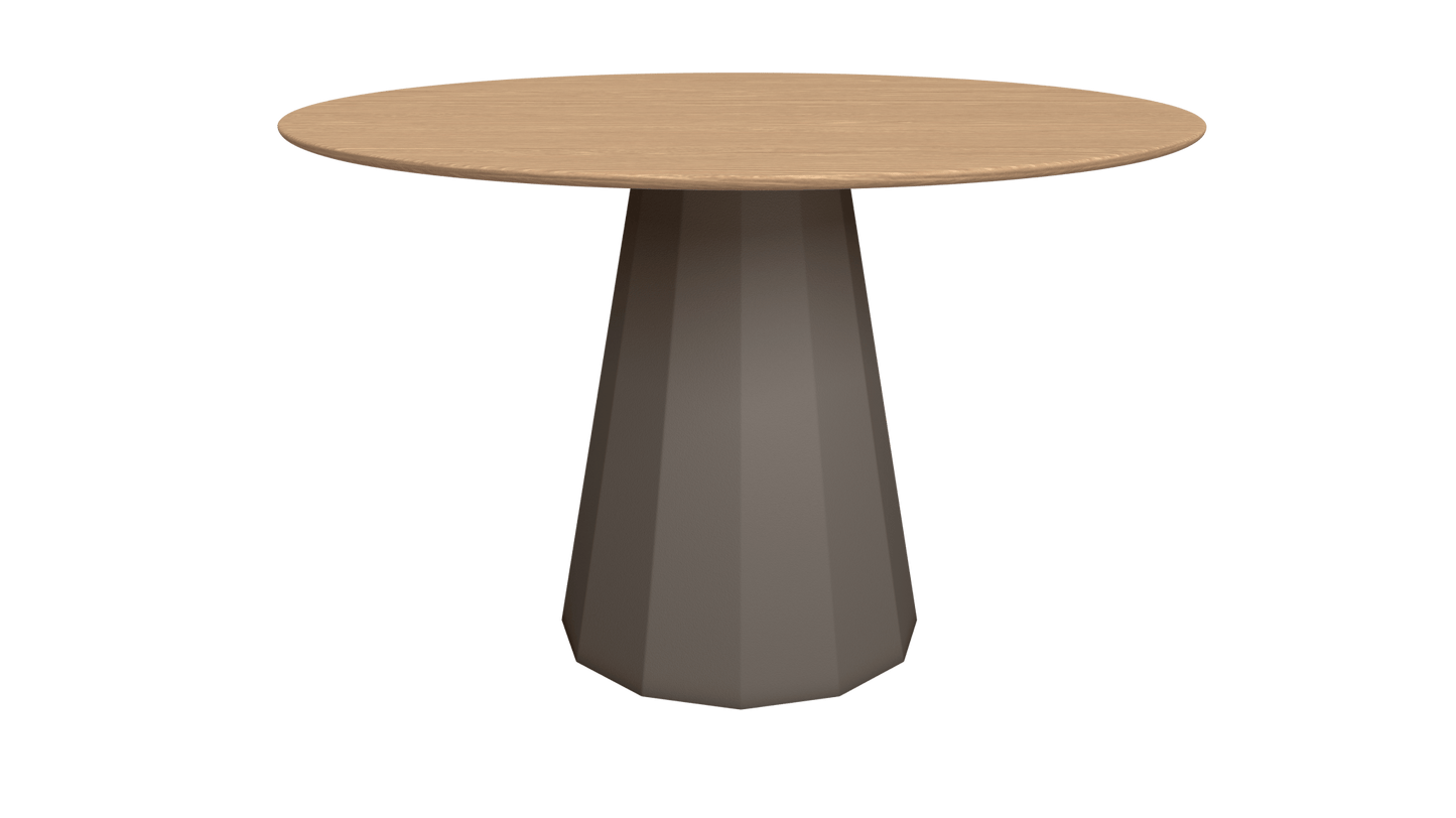 Table ronde en bois avec pied conique en métal Ø80cm ou Ø120cm Ankara - MATIÈRE GRISE - La Maison MilanaiseTABLEANKARAMETALBOISTaupe 192Ø80cm