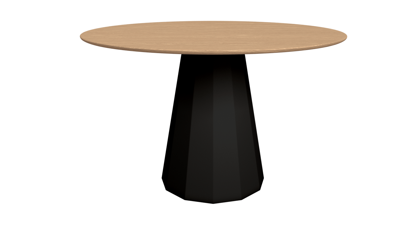 Table ronde en bois avec pied conique en métal Ø80cm ou Ø120cm Ankara - MATIÈRE GRISE - La Maison MilanaiseTABLEANKARAMETALBOISNoir mat 031Ø80cm