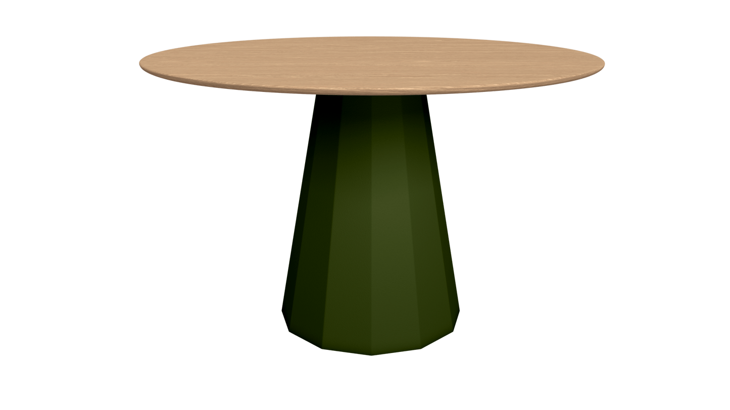 Table ronde en bois avec pied conique en métal Ø80cm ou Ø120cm Ankara - MATIÈRE GRISE - La Maison MilanaiseTABLEANKARAMETALBOISKaki 122Ø80cm