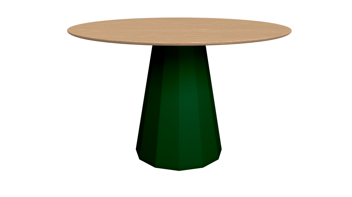 Table ronde en bois avec pied conique en métal Ø80cm ou Ø120cm Ankara - MATIÈRE GRISE - La Maison MilanaiseTABLEANKARAMETALBOISCanopée 124Ø80cm