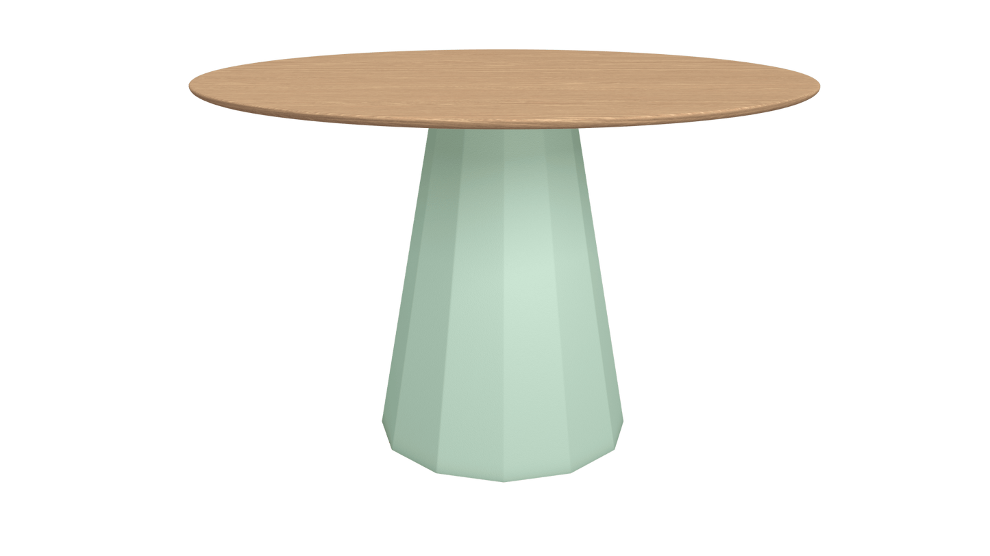 Table ronde en bois avec pied conique en métal Ø80cm ou Ø120cm Ankara - MATIÈRE GRISE - La Maison MilanaiseTABLEANKARAMETALBOISVert d'eau 120Ø80cm