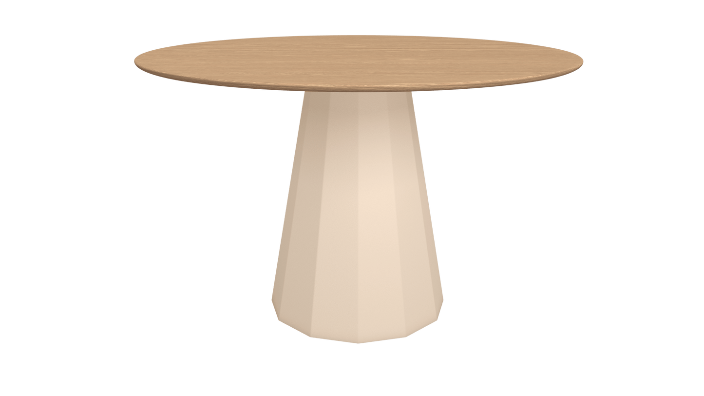 Table ronde en bois avec pied conique en métal Ø80cm ou Ø120cm Ankara - MATIÈRE GRISE - La Maison MilanaiseTABLEANKARAMETALBOISEggshell 161Ø80cm