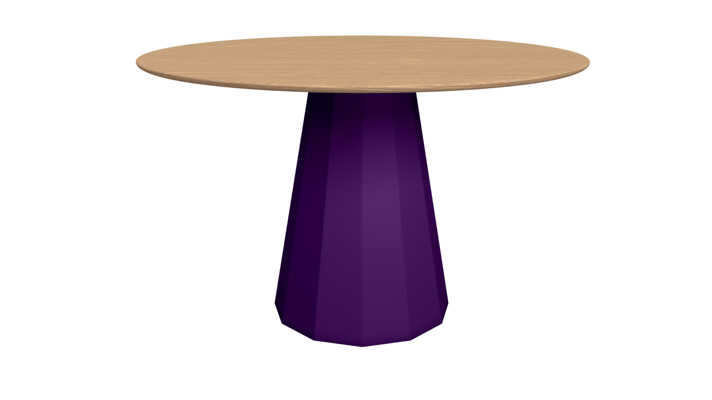 Table ronde en bois avec pied conique en métal Ø80cm ou Ø120cm Ankara - MATIÈRE GRISE - La Maison MilanaiseTABLEANKARAMETALBOISUltra Violet 172Ø80cm