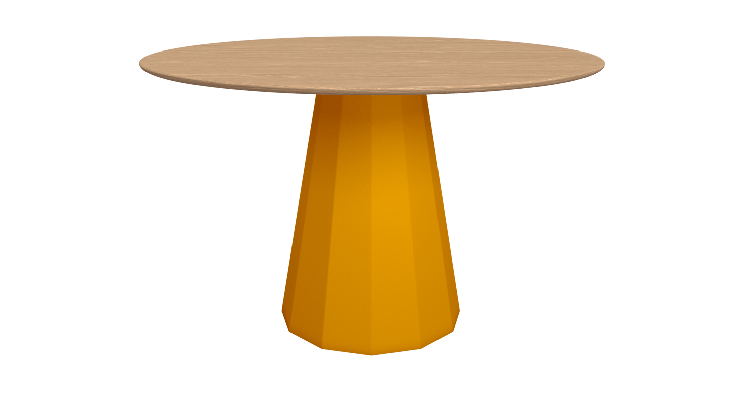 Table ronde en bois avec pied conique en métal Ø80cm ou Ø120cm Ankara - MATIÈRE GRISE - La Maison MilanaiseTABLEANKARAMETALBOISSafran 131Ø80cm