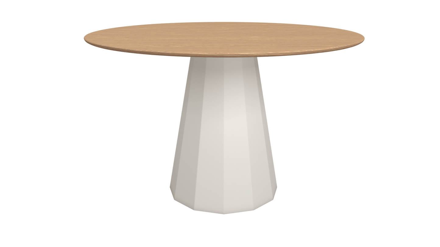 Table ronde en bois avec pied conique en métal Ø80cm ou Ø120cm Ankara - MATIÈRE GRISE - La Maison MilanaiseTABLEANKARAMETALBOISCraie 023Ø80cm