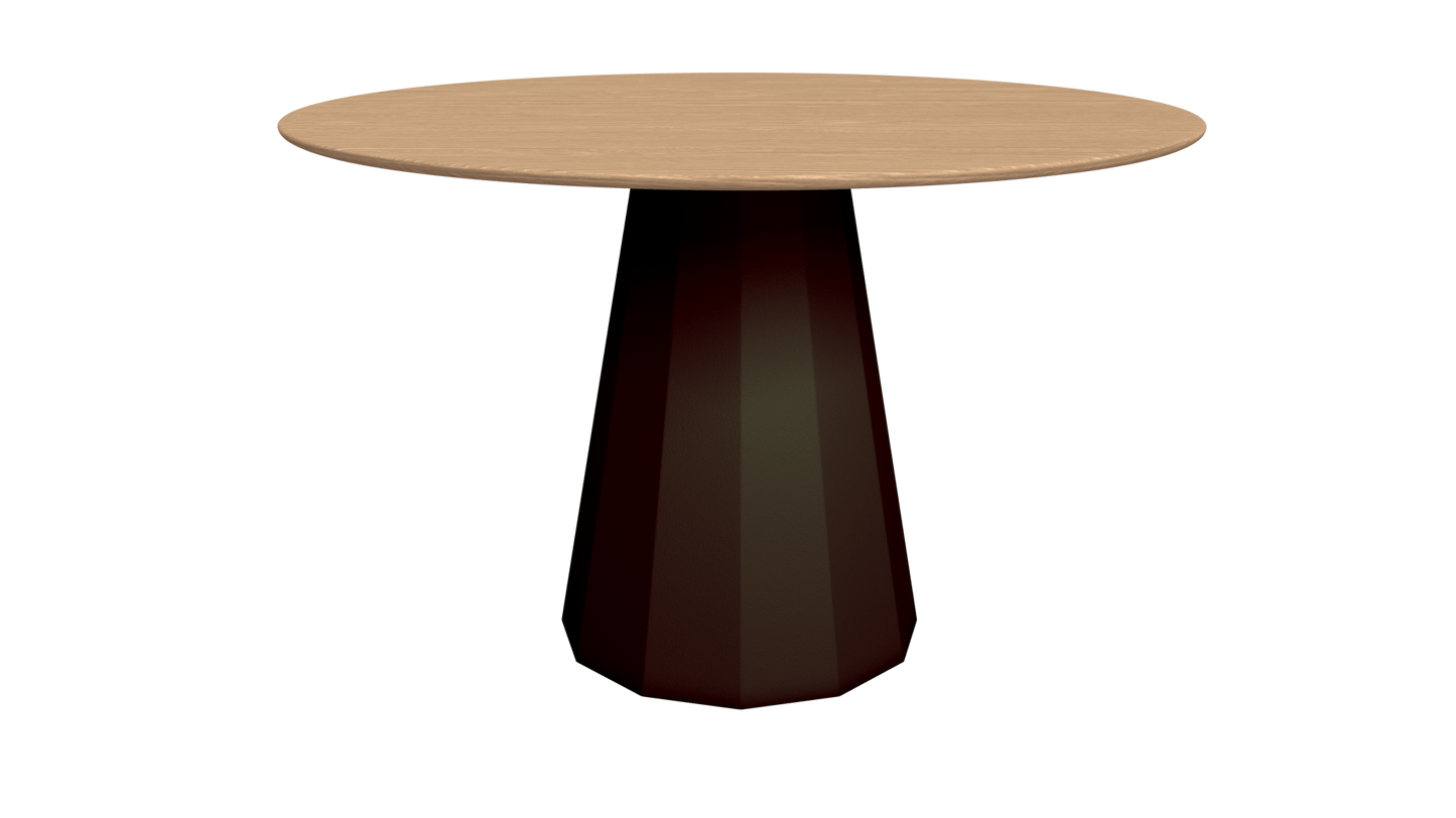 Table ronde en bois avec pied conique en métal Ø80cm ou Ø120cm Ankara - MATIÈRE GRISE - La Maison MilanaiseTABLEANKARAMETALBOISViolet de Mars 171Ø80cm