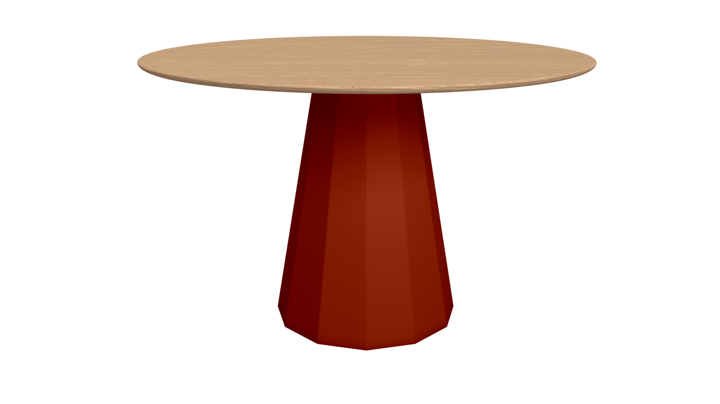 Table ronde en bois avec pied conique en métal Ø80cm ou Ø120cm Ankara - MATIÈRE GRISE - La Maison MilanaiseTABLEANKARAMETALBOISTerracotta 142Ø80cm
