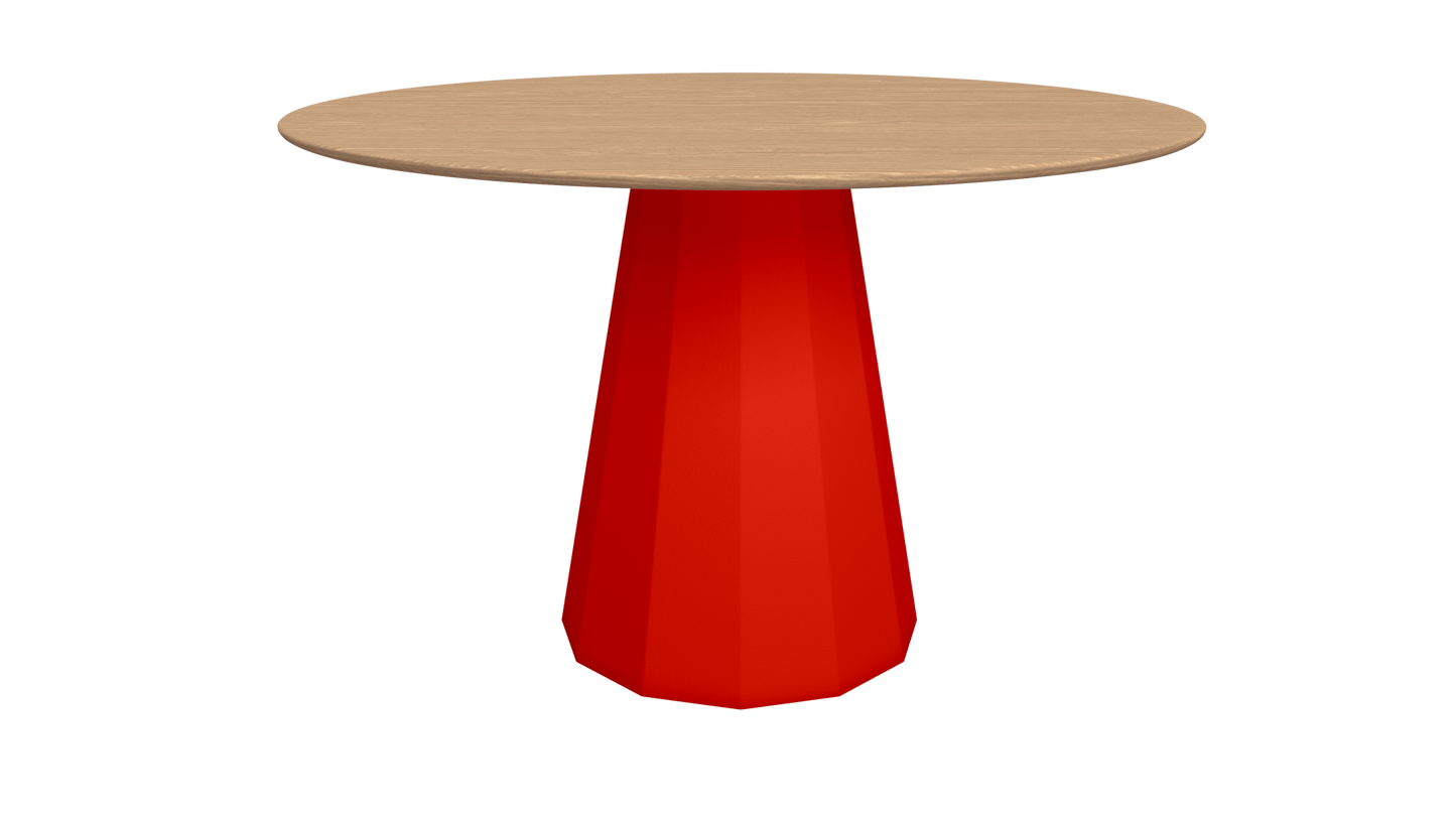 Table ronde en bois avec pied conique en métal Ø80cm ou Ø120cm Ankara - MATIÈRE GRISE - La Maison MilanaiseTABLEANKARAMETALBOISCorail 032Ø80cm