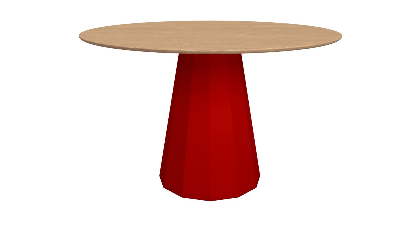 Table ronde en bois avec pied conique en métal Ø80cm ou Ø120cm Ankara - MATIÈRE GRISE - La Maison MilanaiseTABLEANKARAMETALBOISVermillon 012Ø80cm