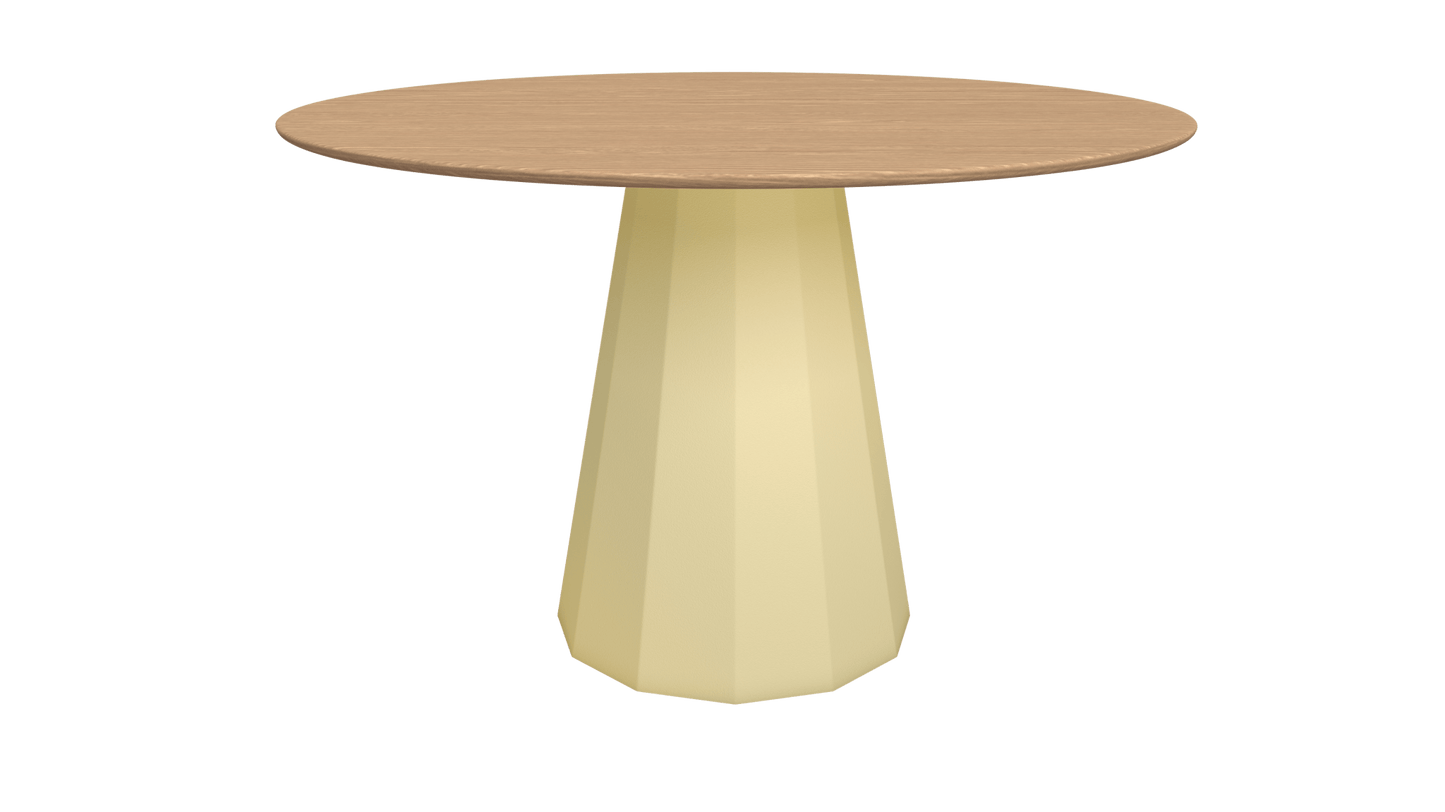 Table ronde en bois avec pied conique en métal Ø80cm ou Ø120cm Ankara - MATIÈRE GRISE - La Maison MilanaiseTABLEANKARAMETALBOISChampagne 231Ø80cm