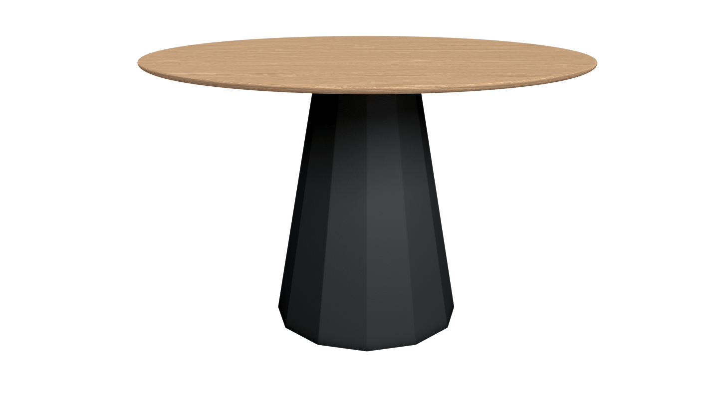 Table ronde en bois avec pied conique en métal Ø80cm ou Ø120cm Ankara - MATIÈRE GRISE - La Maison MilanaiseTABLEANKARAMETALBOISAnthracite 222Ø80cm