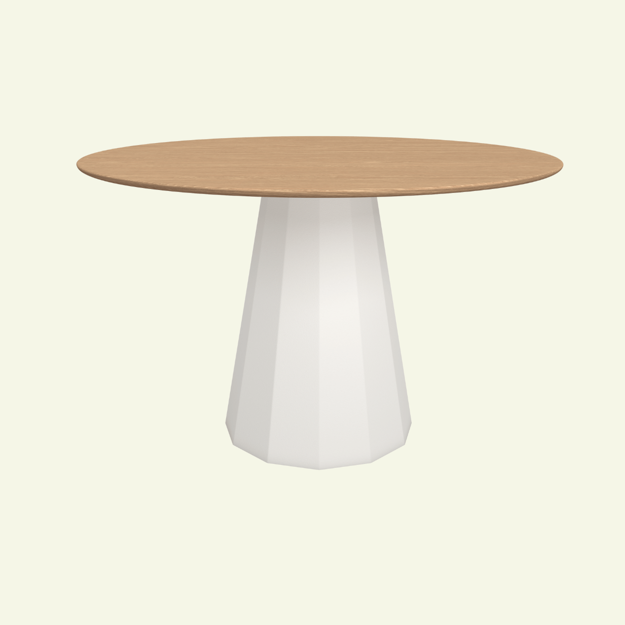 Table ronde en bois avec pied conique en métal Ø80cm ou Ø120cm Ankara - MATIÈRE GRISE - La Maison MilanaiseTABLEANKARAMETALBOISEggshell 161Ø80cm