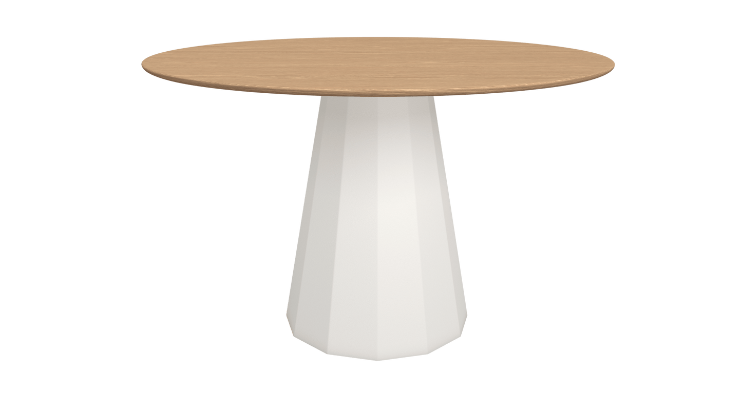 Table ronde en bois avec pied conique en métal Ø80cm ou Ø120cm Ankara - MATIÈRE GRISE - La Maison MilanaiseTABLEANKARAMETALBOISBlanc 001Ø80cm