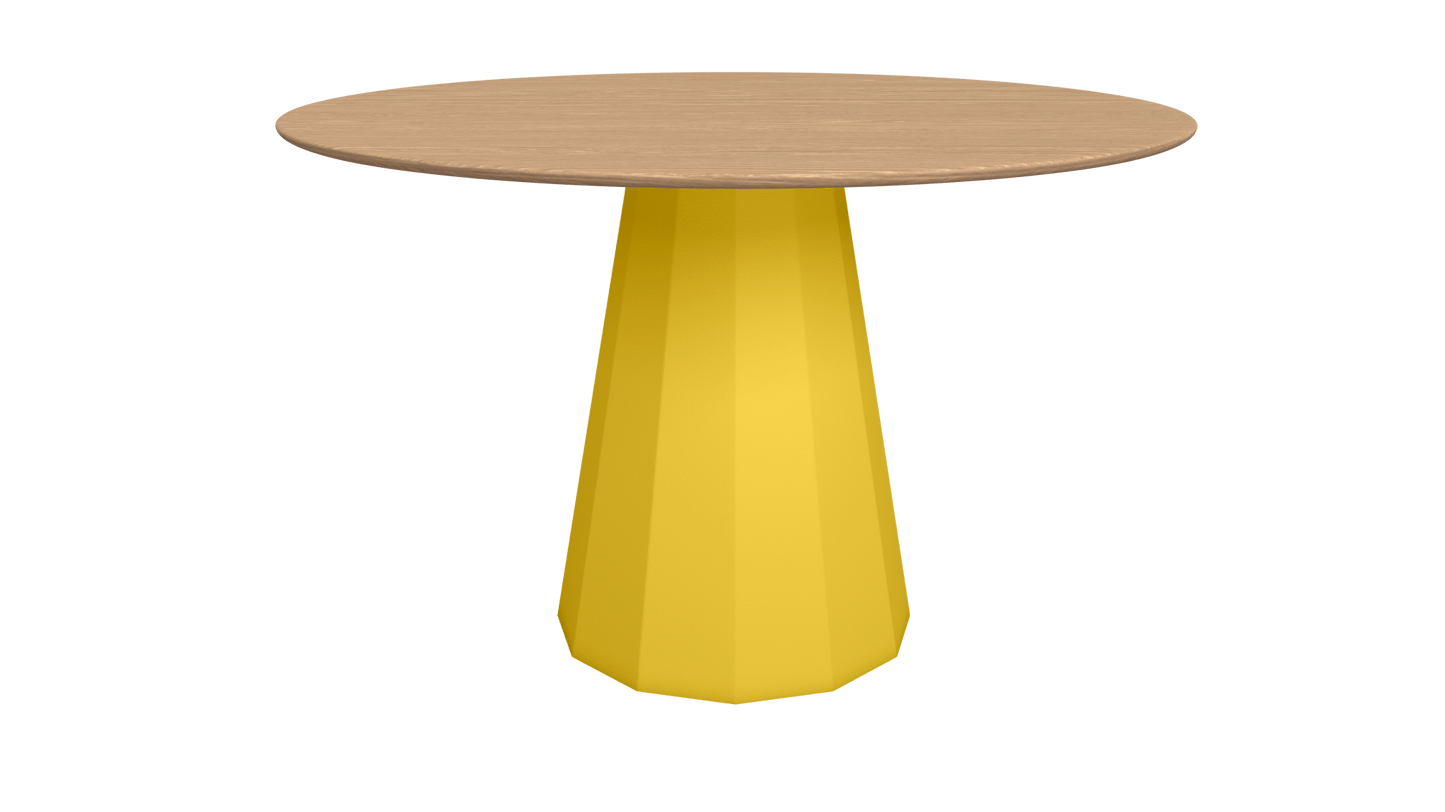 Table ronde en bois avec pied conique en métal Ø80cm ou Ø120cm Ankara - MATIÈRE GRISE - La Maison MilanaiseTABLEANKARAMETALBOISPoussin 014Ø80cm