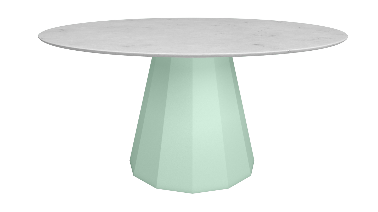Table ronde en marbre avec pied conique en métal Ø150cm Ankara - MATIÈRE GRISE - La Maison MilanaiseANKARARONDE150CARRAREVert d'eau 120