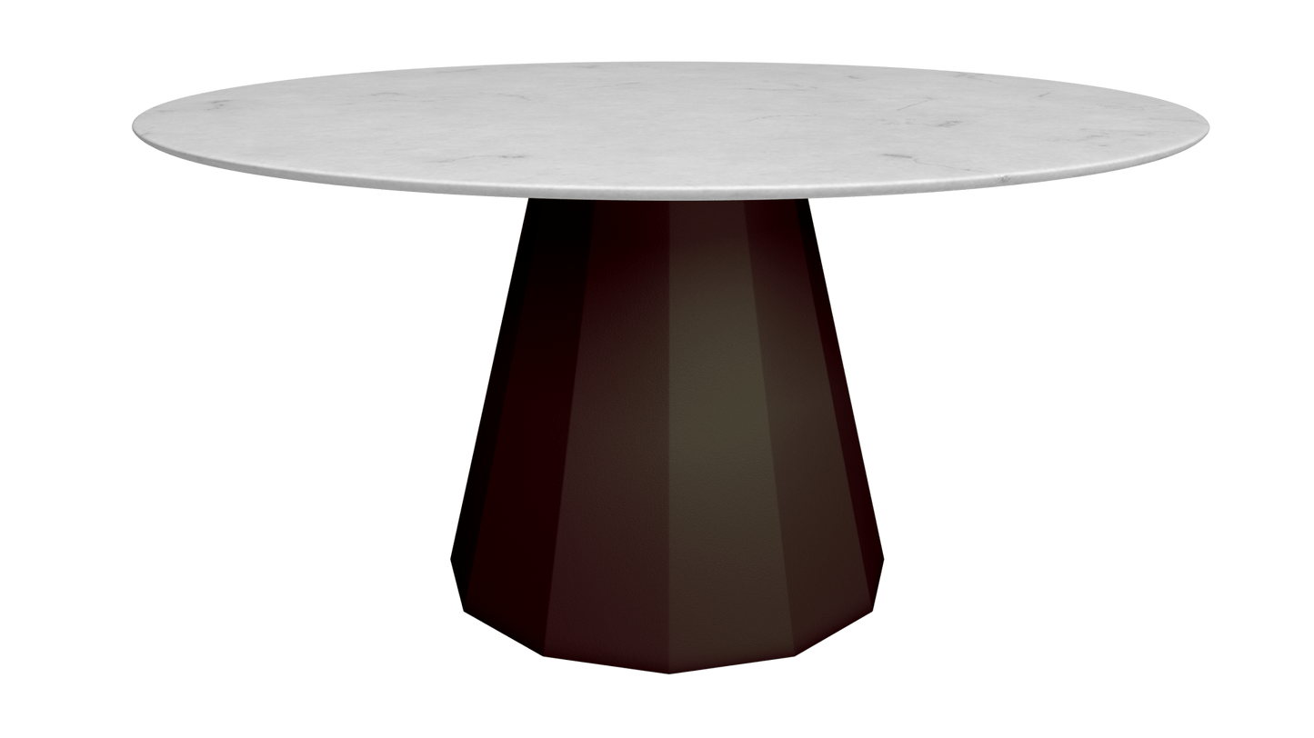 Table ronde en marbre avec pied conique en métal Ø150cm Ankara - MATIÈRE GRISE - La Maison MilanaiseANKARARONDE150CARRAREViolet de Mars 171