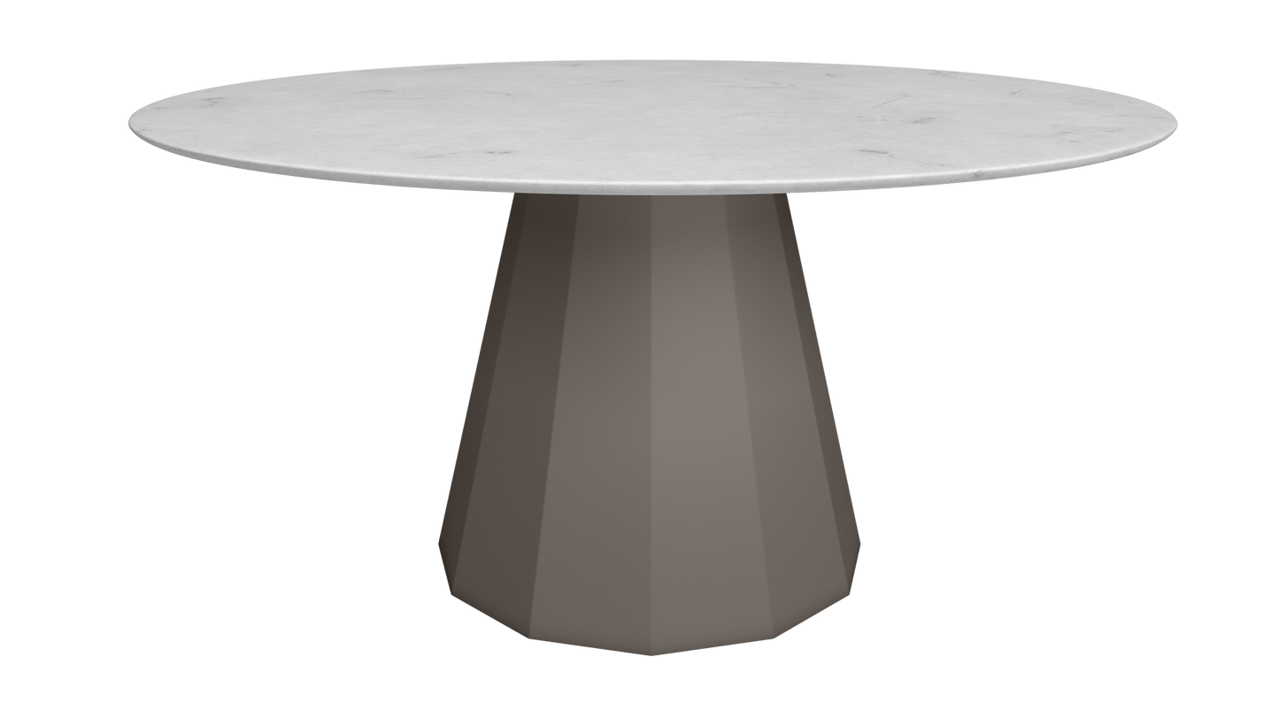 Table ronde en marbre avec pied conique en métal Ø150cm Ankara - MATIÈRE GRISE - La Maison MilanaiseANKARARONDE150CARRARETaupe 192
