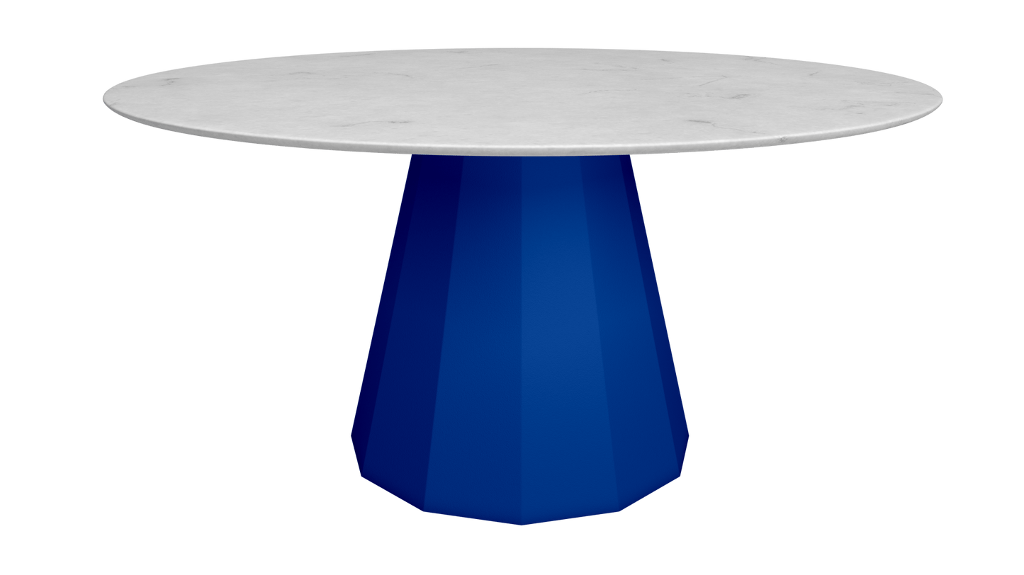 Table ronde en marbre avec pied conique en métal Ø150cm Ankara - MATIÈRE GRISE - La Maison MilanaiseANKARARONDE150CARRAREBleu pur 112
