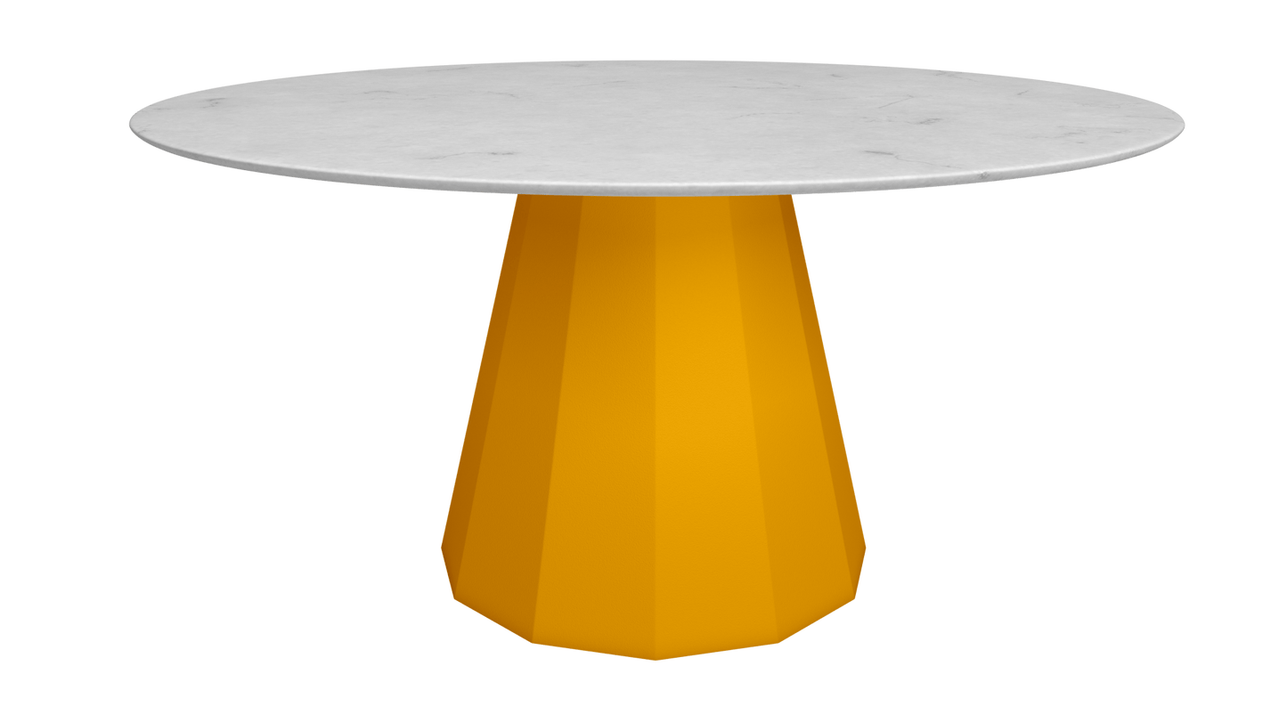 Table ronde en marbre avec pied conique en métal Ø150cm Ankara - MATIÈRE GRISE - La Maison MilanaiseANKARARONDE150CARRARESafran 131
