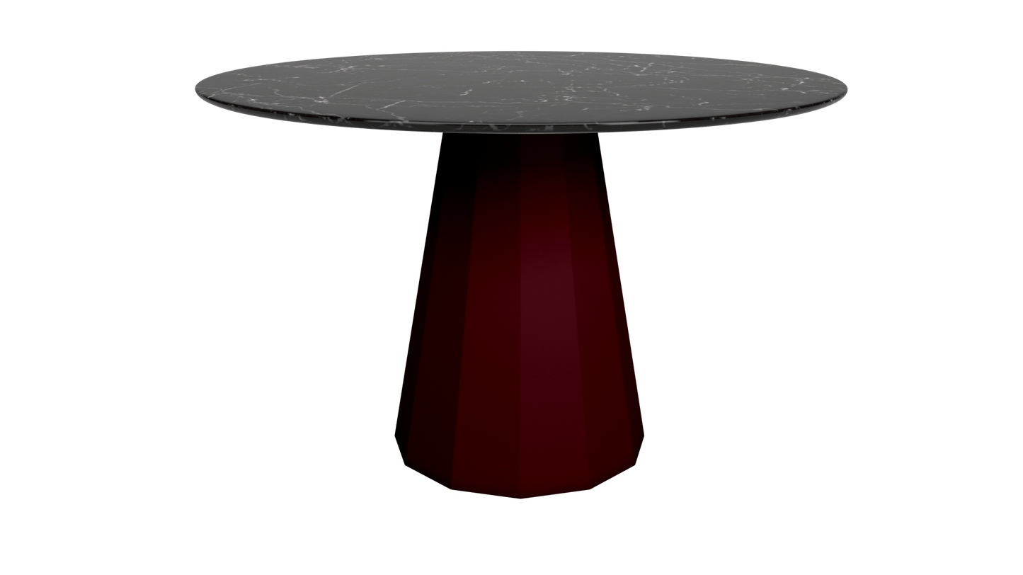 Table ronde en marbre avec pied conique en métal Ø80cm ou Ø120cm Ankara - MATIÈRE GRISE - La Maison MilanaiseANKARARONDEMETALMARQUINABourgogne 153Ø80cm