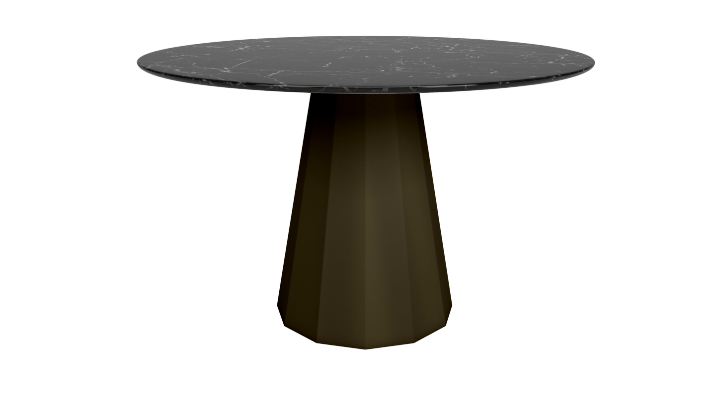 Table ronde en marbre avec pied conique en métal Ø80cm ou Ø120cm Ankara - MATIÈRE GRISE - La Maison MilanaiseANKARARONDEMETALMARQUINABrut Vernis fumé 241Ø80cm