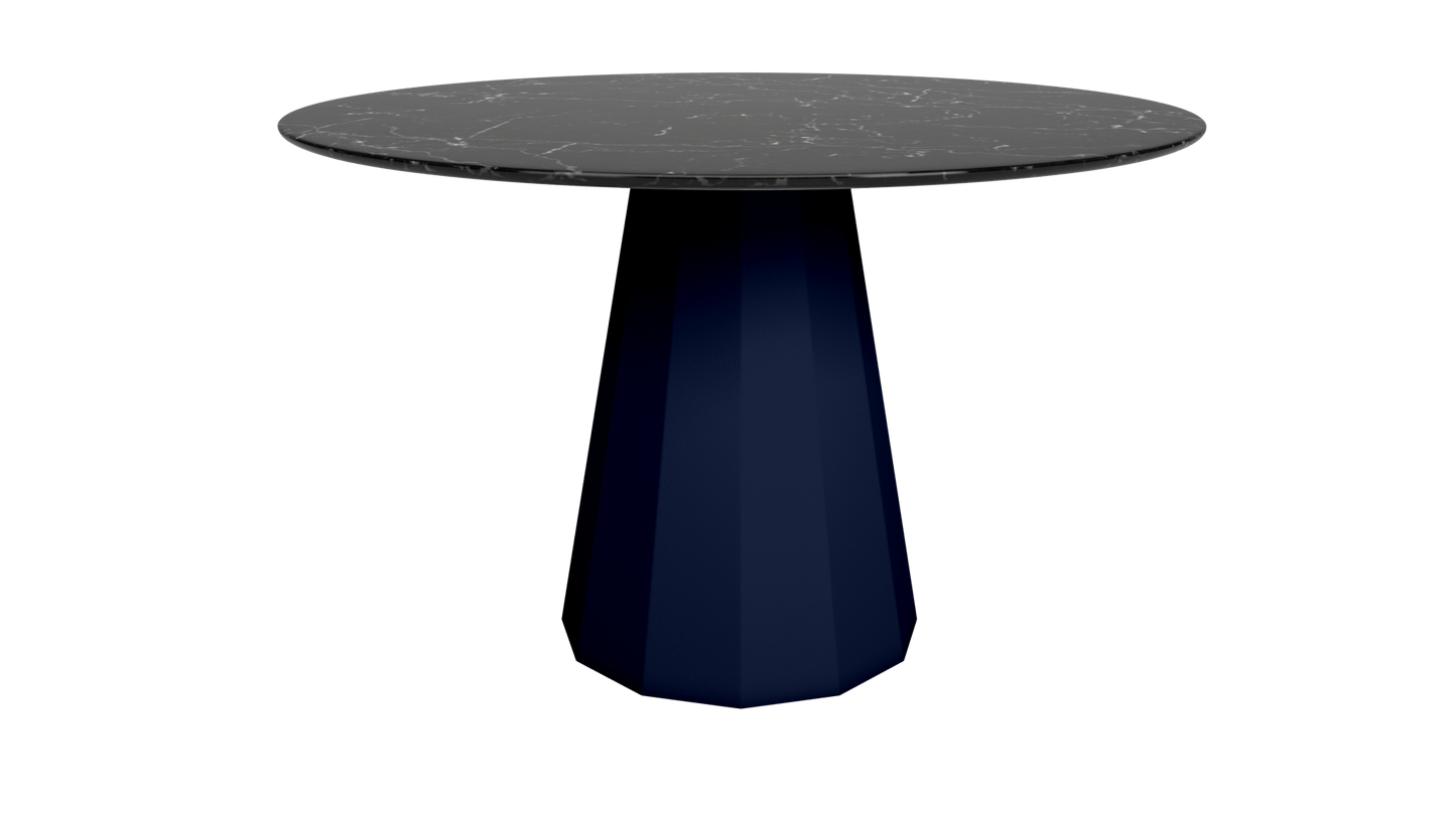 Table ronde en marbre avec pied conique en métal Ø80cm ou Ø120cm Ankara - MATIÈRE GRISE - La Maison MilanaiseANKARARONDEMETALMARQUINANuit 114Ø80cm