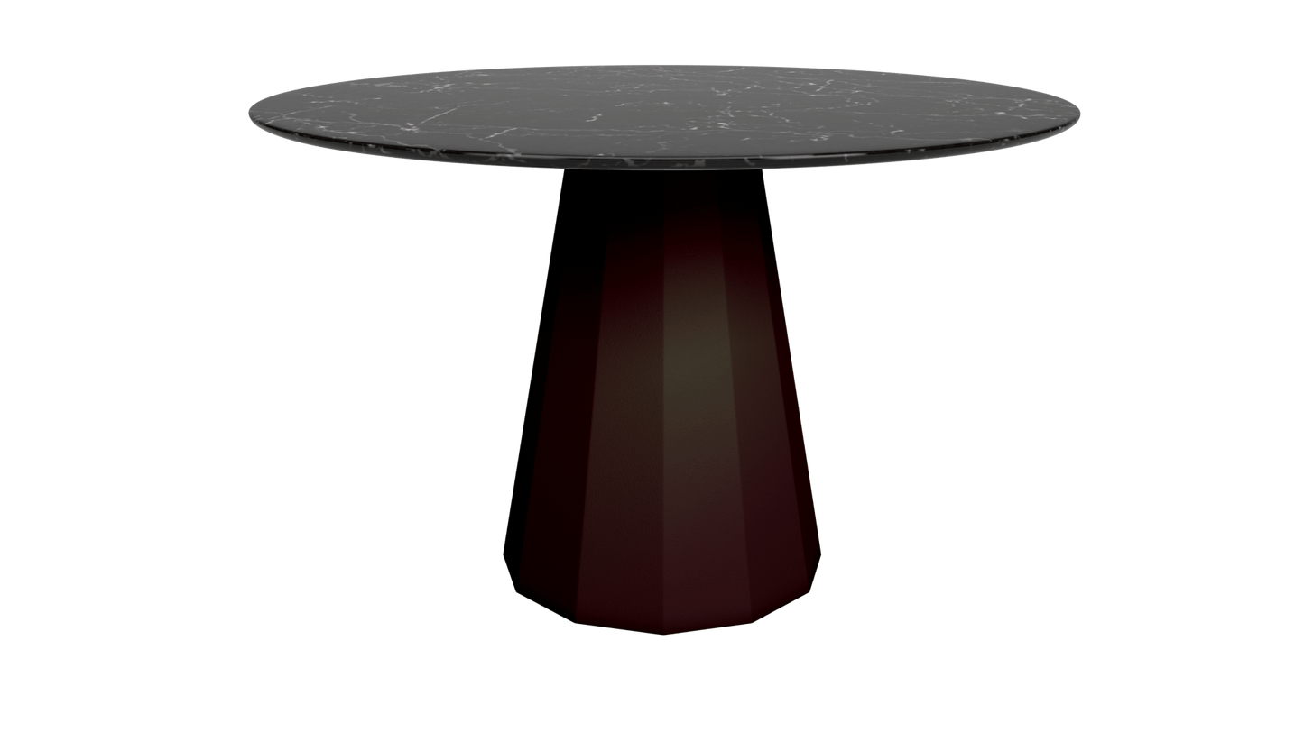 Table ronde en marbre avec pied conique en métal Ø80cm ou Ø120cm Ankara - MATIÈRE GRISE - La Maison MilanaiseANKARARONDEMETALMARQUINAViolet de Mars 171Ø80cm