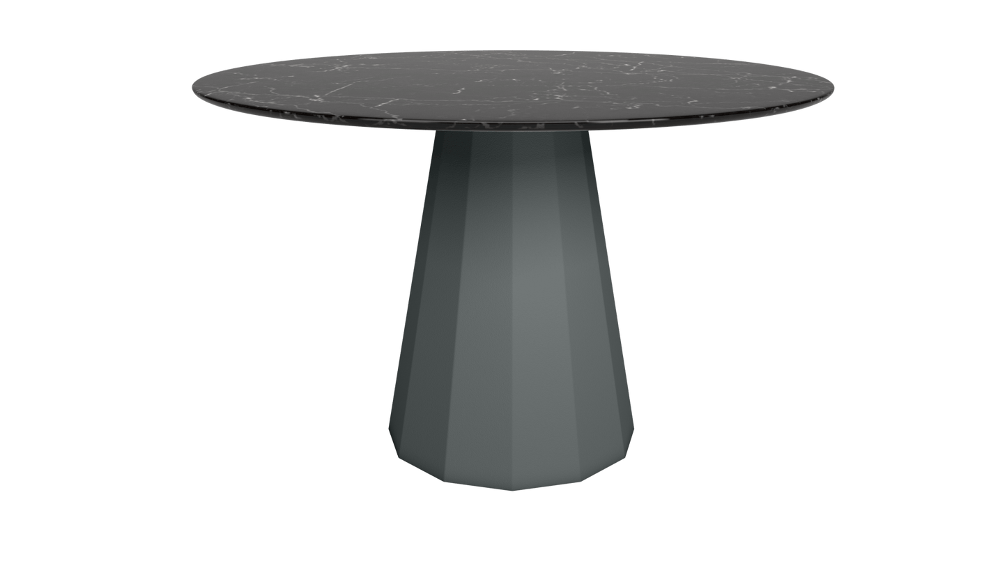 Table ronde en marbre avec pied conique en métal Ø80cm ou Ø120cm Ankara - MATIÈRE GRISE - La Maison MilanaiseANKARARONDEMETALMARQUINAOrage 221Ø80cm