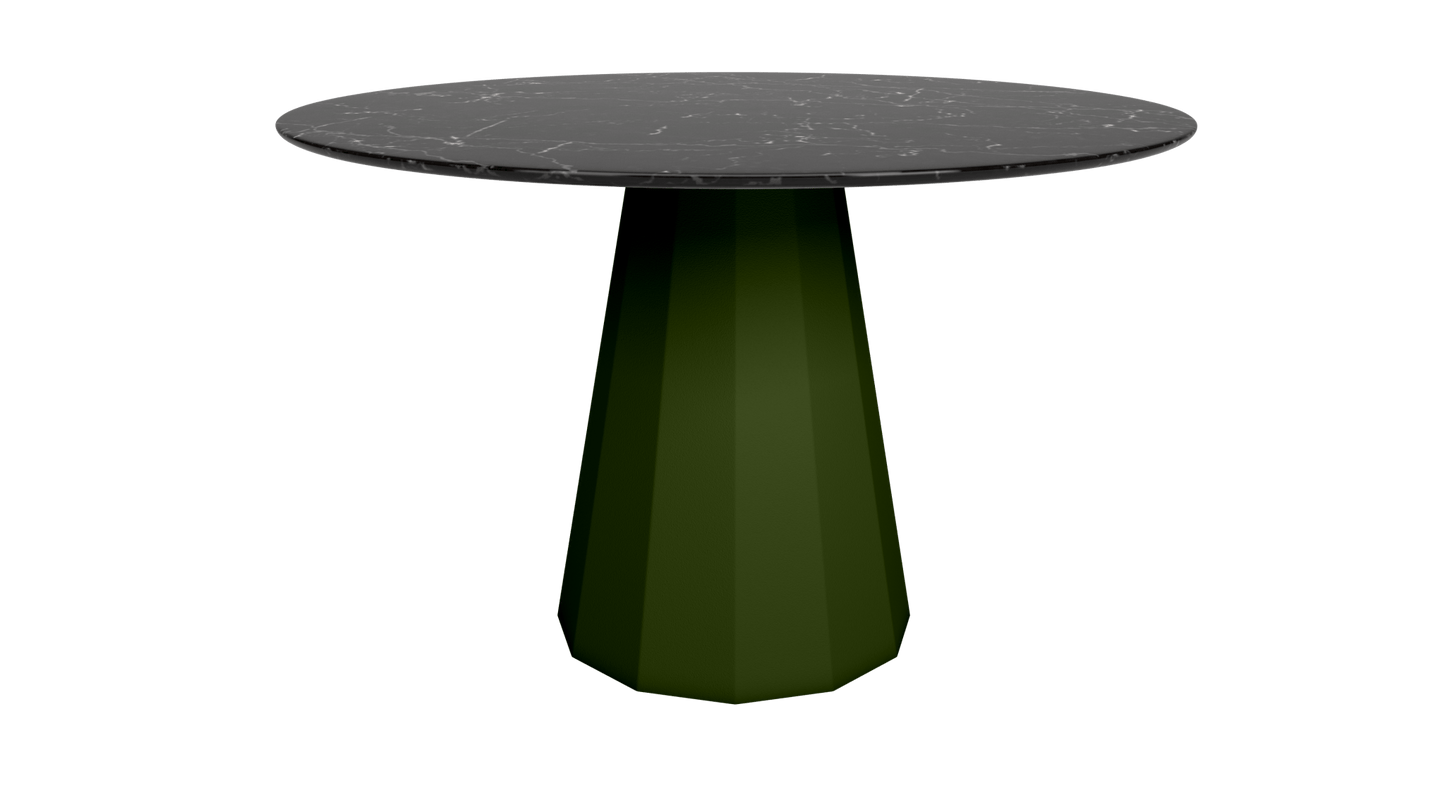 Table ronde en marbre avec pied conique en métal Ø80cm ou Ø120cm Ankara - MATIÈRE GRISE - La Maison MilanaiseANKARARONDEMETALMARQUINAKaki 122Ø80cm