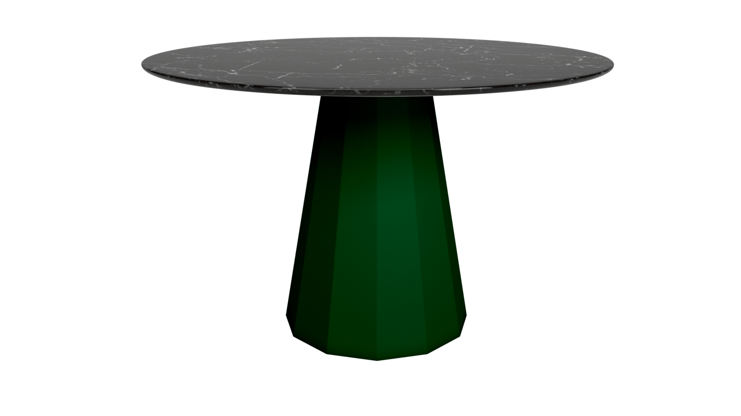 Table ronde en marbre avec pied conique en métal Ø80cm ou Ø120cm Ankara - MATIÈRE GRISE - La Maison MilanaiseANKARARONDEMETALMARQUINACanopée 124Ø80cm