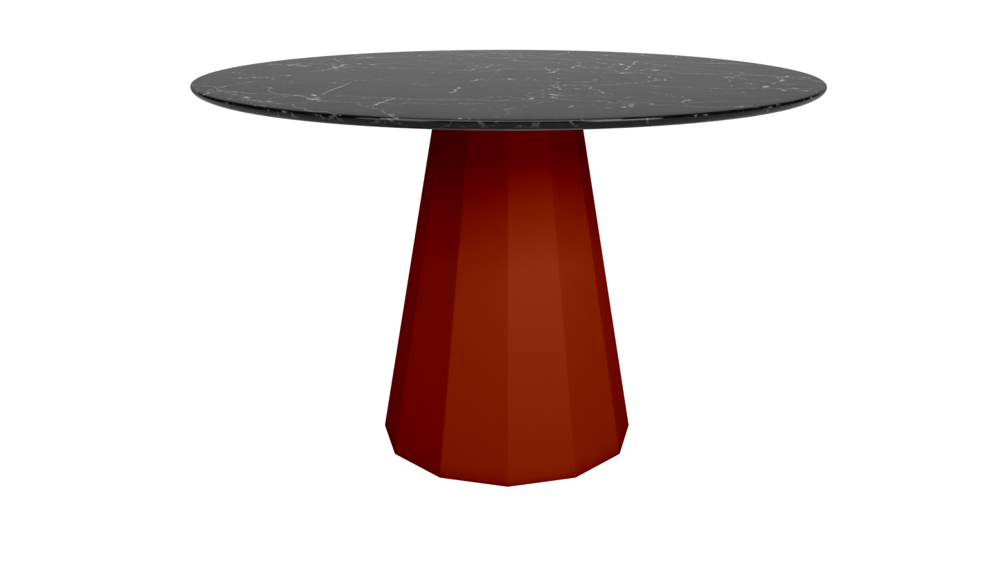 Table ronde en marbre avec pied conique en métal Ø80cm ou Ø120cm Ankara - MATIÈRE GRISE - La Maison MilanaiseANKARARONDEMETALMARQUINATerracotta 142Ø80cm