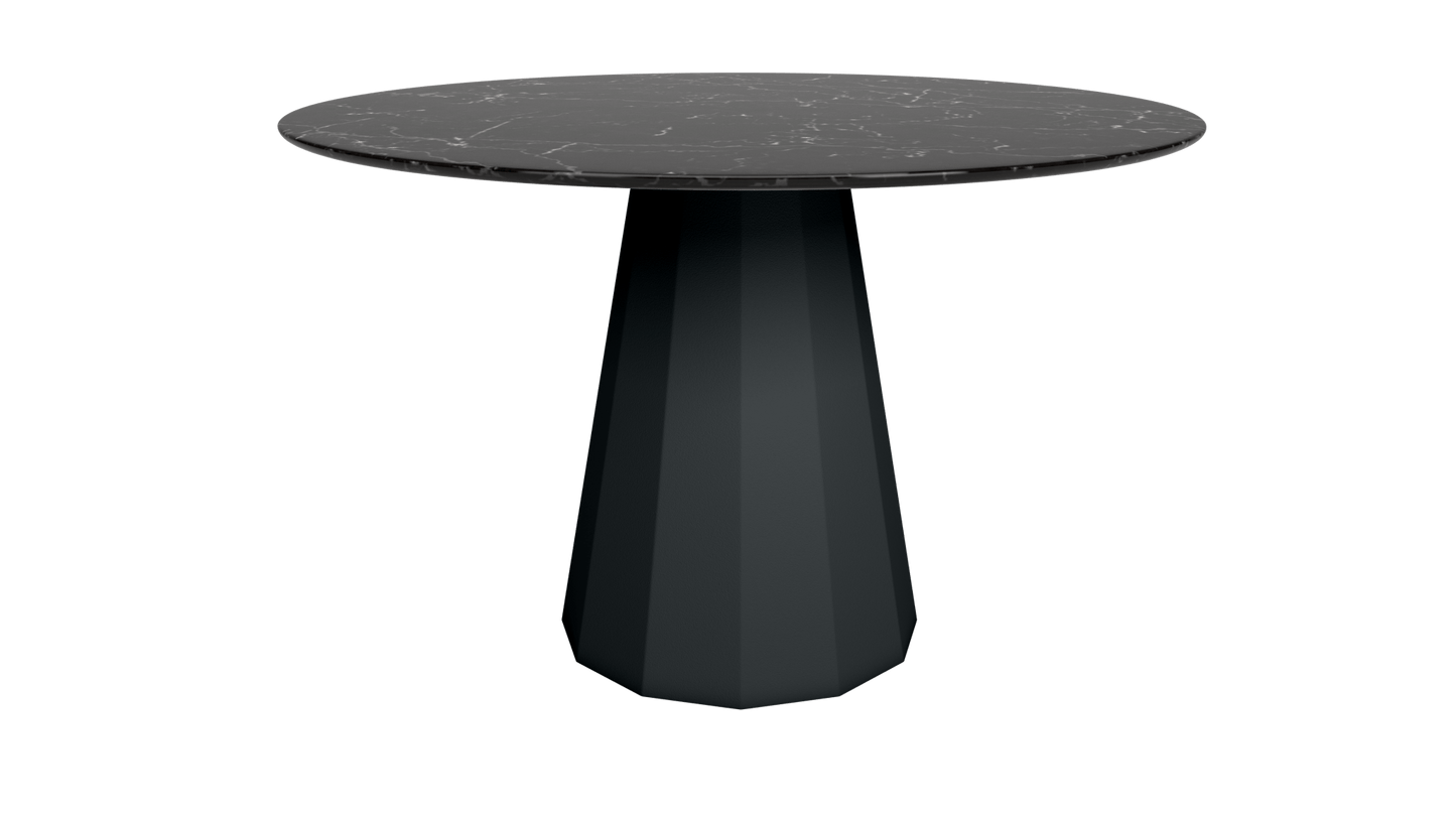 Table ronde en marbre avec pied conique en métal Ø80cm ou Ø120cm Ankara - MATIÈRE GRISE - La Maison MilanaiseANKARARONDEMETALMARQUINAAnthracite 222Ø80cm