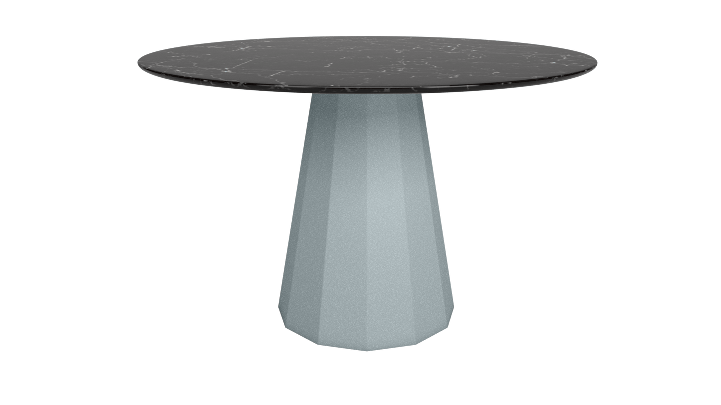 Table ronde en marbre avec pied conique en métal Ø80cm ou Ø120cm Ankara - MATIÈRE GRISE - La Maison MilanaiseANKARARONDEMETALMARQUINANuage 002Ø80cm