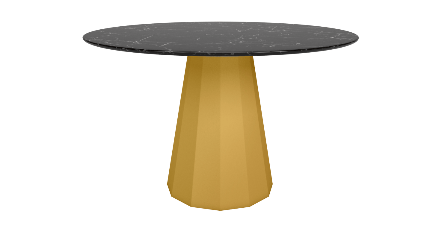 Table ronde en marbre avec pied conique en métal Ø80cm ou Ø120cm Ankara - MATIÈRE GRISE - La Maison MilanaiseANKARARONDEMETALMARQUINALaiton 230Ø80cm