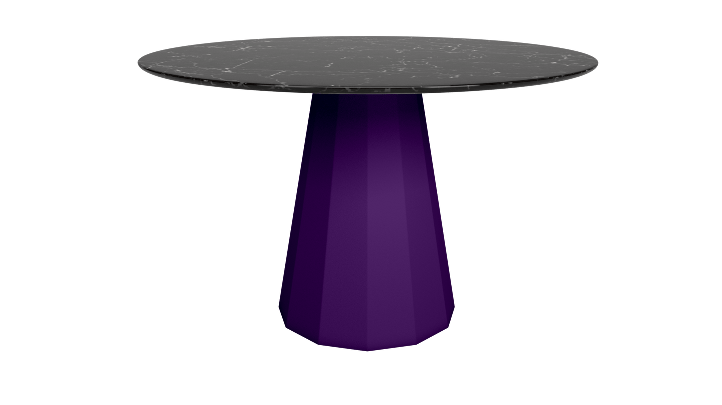 Table ronde en marbre avec pied conique en métal Ø80cm ou Ø120cm Ankara - MATIÈRE GRISE - La Maison MilanaiseANKARARONDEMETALMARQUINAUltra Violet 172Ø80cm