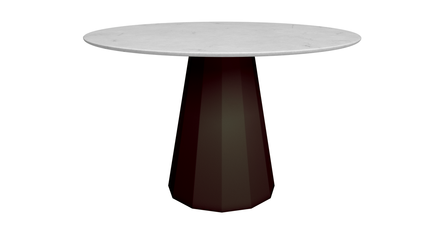 Table ronde en marbre et métal Ø80cm ou Ø120cm Ankara - MATIERE GRISE - La Maison MilanaiseANKARARONDECARRAREViolet de Mars 171Ø80cm